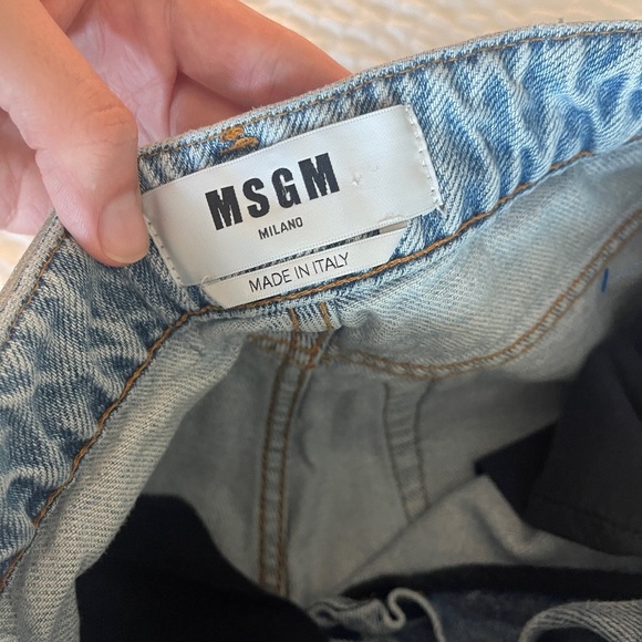 MSGM Denim Bermuda Shorts light wash made in Italy size 38 - Picture 5 of 14